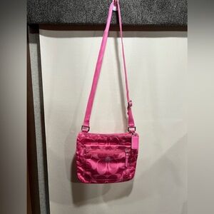 BOGO FREE!! 
Coach Getaway Hot pink Nylon Signature C File Bag